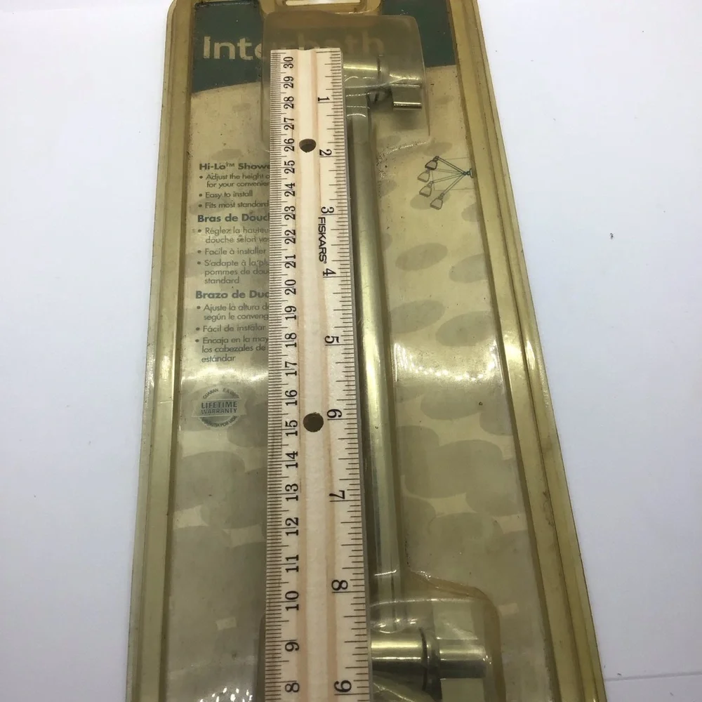 NOS Interbath High-Low Adjustable Shower Arm, Metal Model B27425